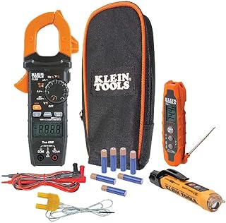 Klein Tools CL320KIT HVAC Kit for HVAC Testing; Digital Clamp Meter, Non-Contact Voltage Tester, and Infrared/Probe Thermometer